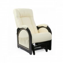 Кресло качалка Глайдер, Модель 48 (с карманами с декоративной косичкой) Венге/Манго 002 - 6104